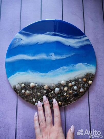 Интерьерная картина из эпоксидной смолы море