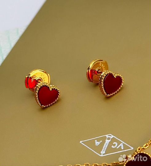 Серьги + подвеска van cleef