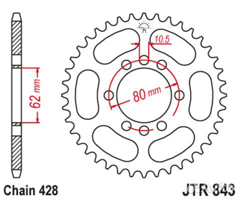 Звезда ведомая JTR843 54