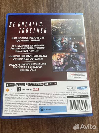 Spider man 2 ps5 диск полностью на русском языке