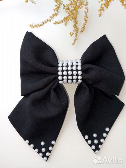 Заколка для волос бант розовый