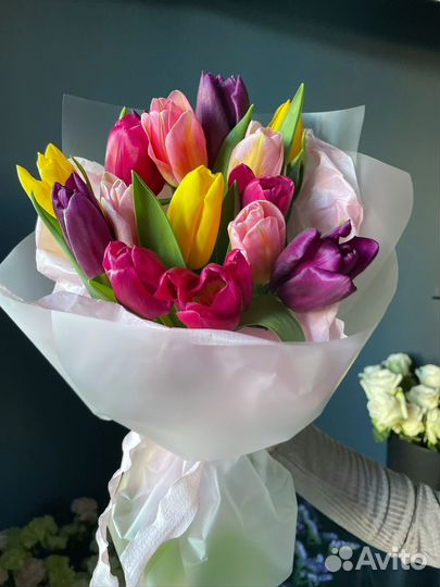 Букет тюльпанов микс