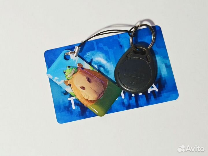 Брелок Тройка капибара с лягушкой аниме