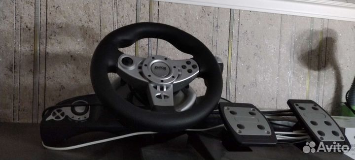 Игровой руль с педалями для пк