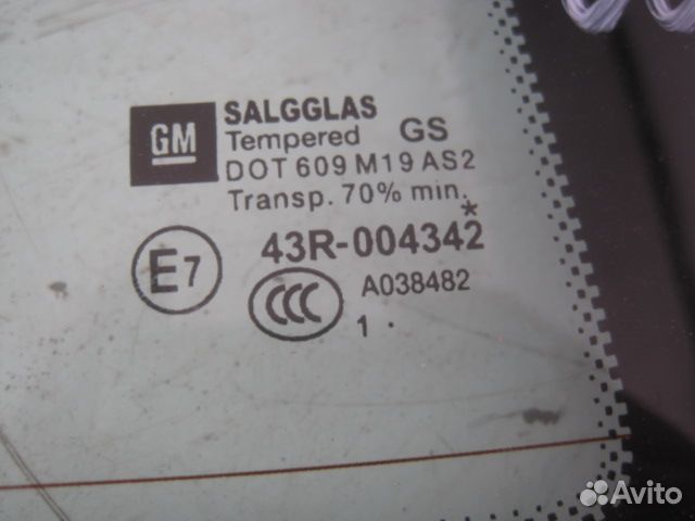 Стекло кузовное правое (форточка) opel Astra J