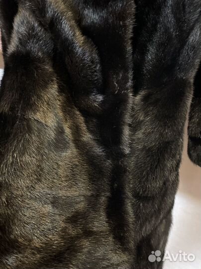 Шуба норковая с капюшоном