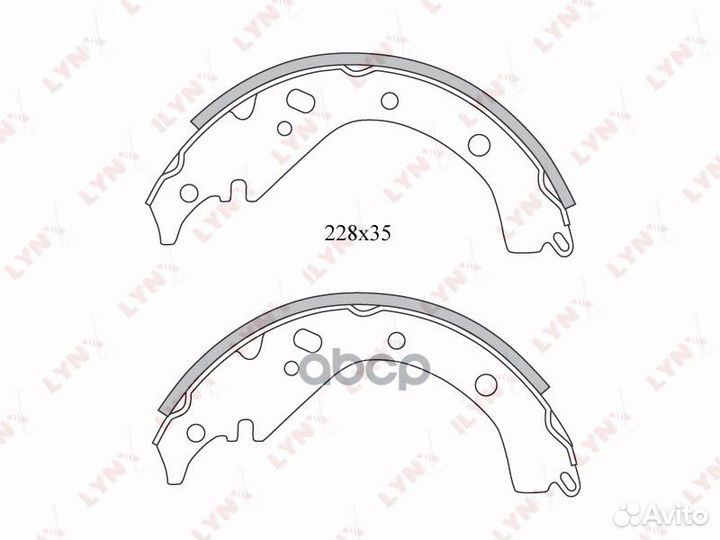 Колодки тормозные барабанные зад BS7512 LYN