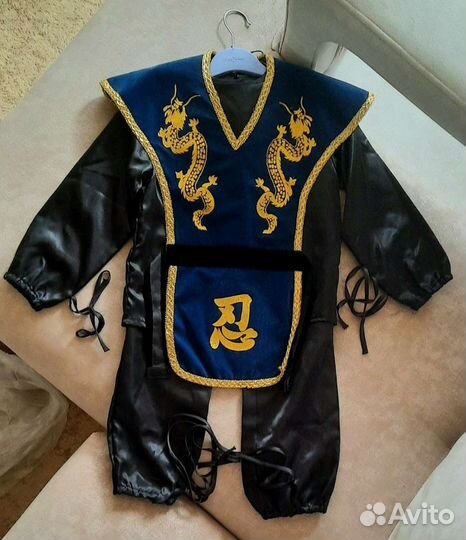 Новогодний костюм ниндзя для мальчика 116