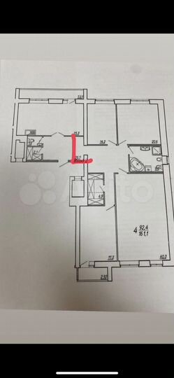 4-к. квартира, 161 м², 2/12 эт.