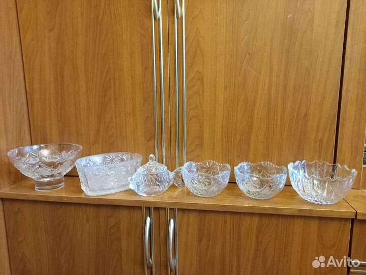 Вазы конфетницы салатники СССР. хрусталь, стекло