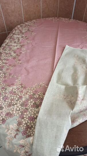 Скатерть льняная новая 170х140 см. СССР