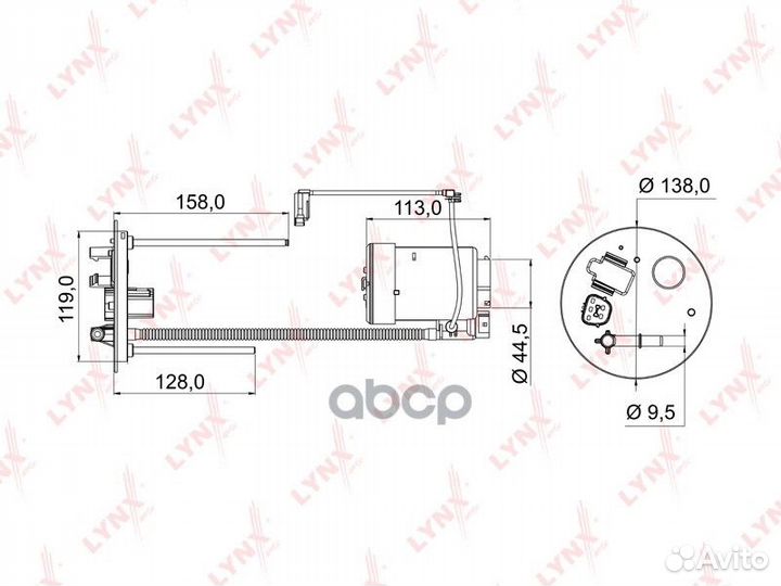 Фильтр топливный LF972M lynxauto