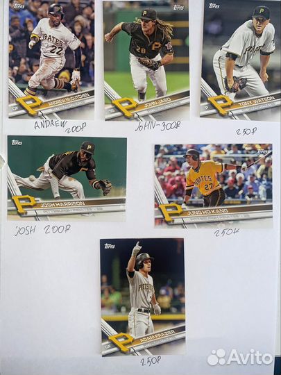 Коллекционные бейсбольные карточки Topps