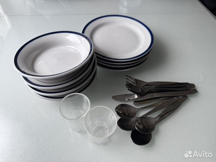 Набор детской столовой посуды IKEA Икеа Ductig