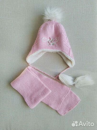 Шапка и шарф для девочки