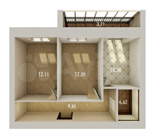 2-к. квартира, 54,5 м², 5/10 эт.