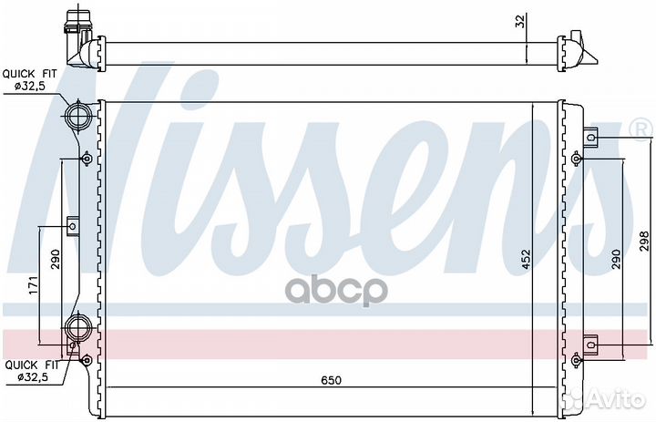 Радиатор VW passat (3C2) 1.8TSI, passat (362)