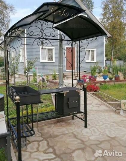 Мангал с печью