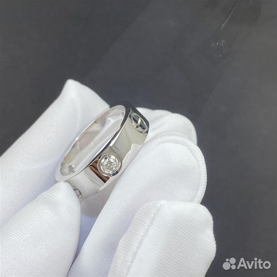 Кольцо Cartier Love, белое золото 585 пробы 0,25ct