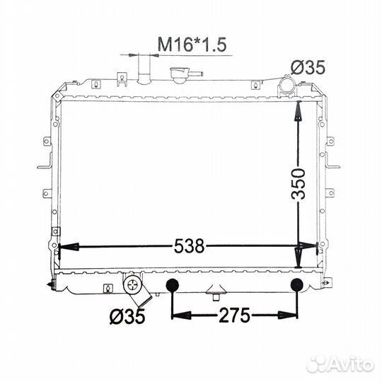 Радиатор mazda bongo MA-0171-26-AT-K (GSP)