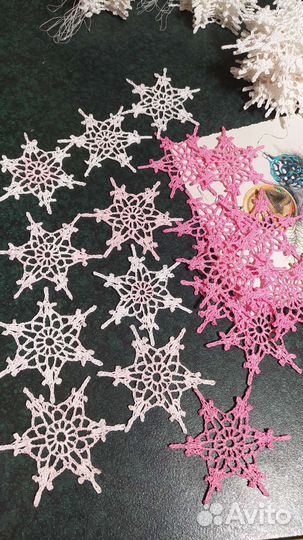 Снежинки вязаные