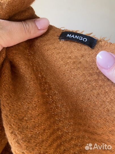 Платок коричневый Mango большого размера
