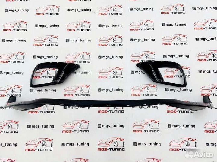 Губа в бампер стиль B Мерседес S-class W222 рест