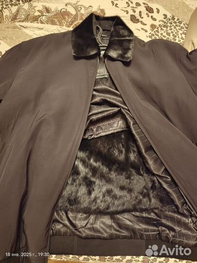 Мужская куртка бомбер зимняя