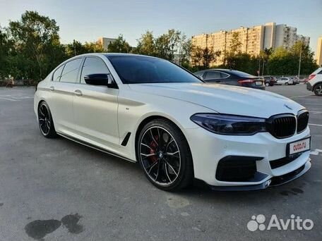 Лезвия на пороги bmw g30, M Performance, глянец