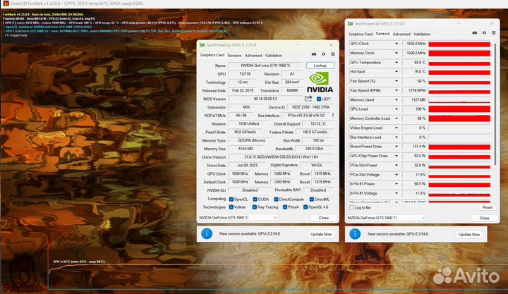 GTX 1660 Ti 6Gb (Гарантия) MSI Gaming X