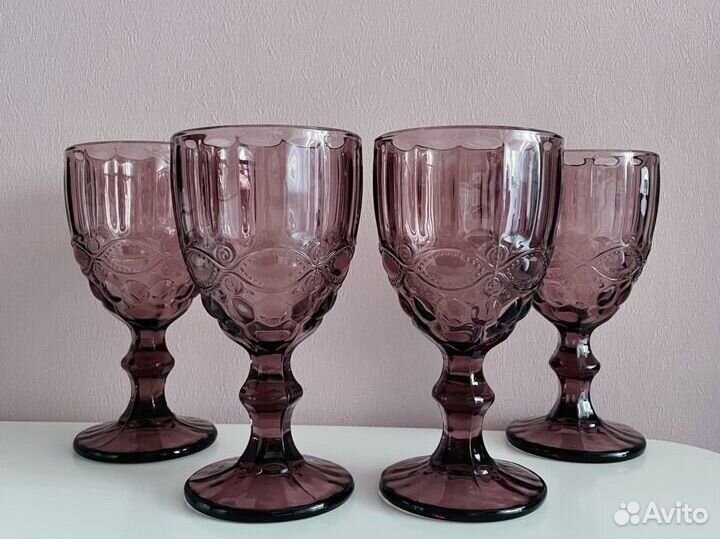 Бокалы, фужеры для вина 4 шт