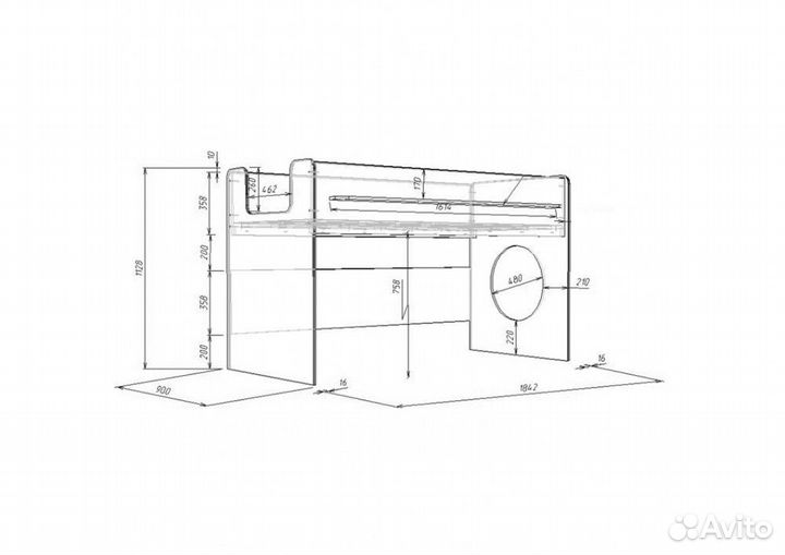 Кровать чердак