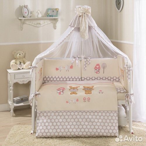 Балдахин и бампер в кроватку