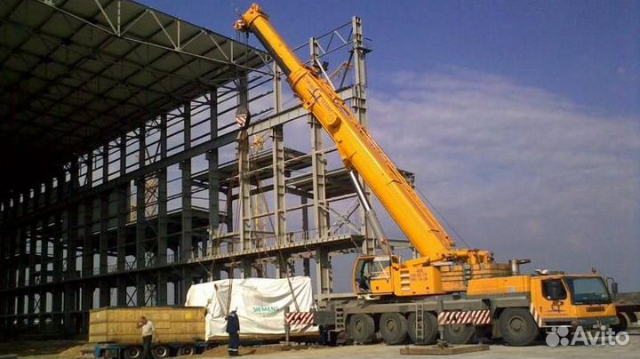 Аренда и услуги автокрана, 100 т, 52 м, с гуськом 10 м