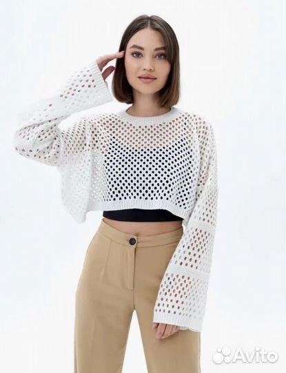 Кофта укороченная оверсайз