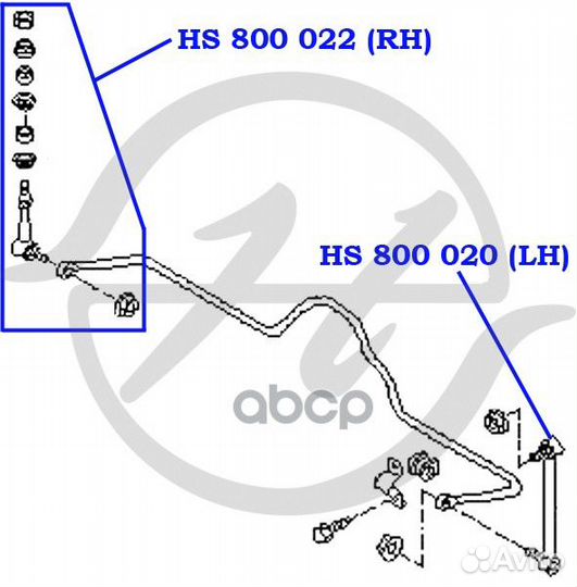 HS800020 тяга стабилизатора Hanse** HS800020 Hanse