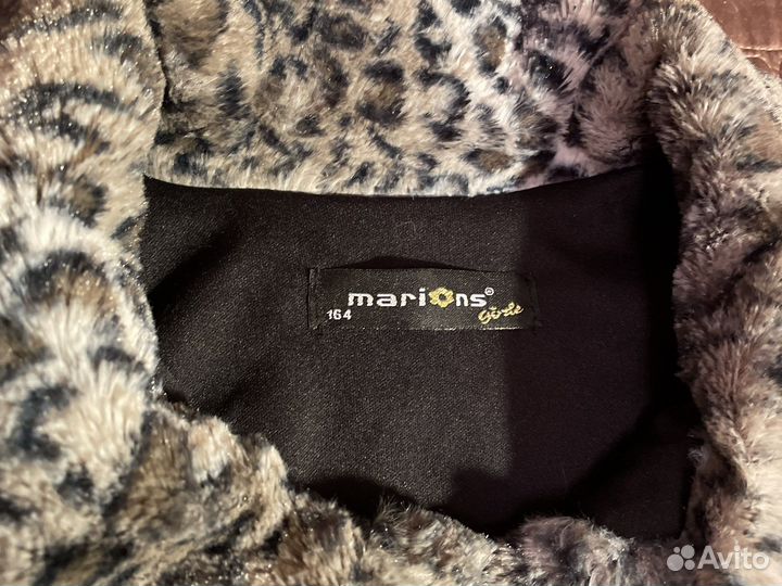 Болеро для девочки меховая накидка леопард, р.164