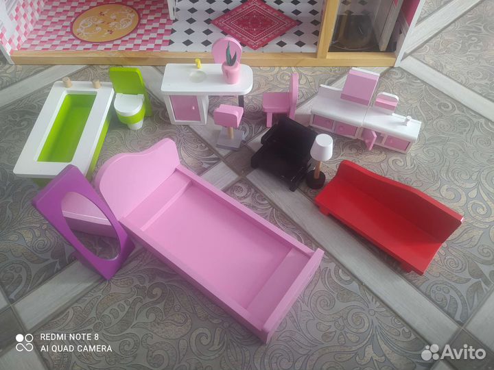 Кукольный домик для барби с лифтом