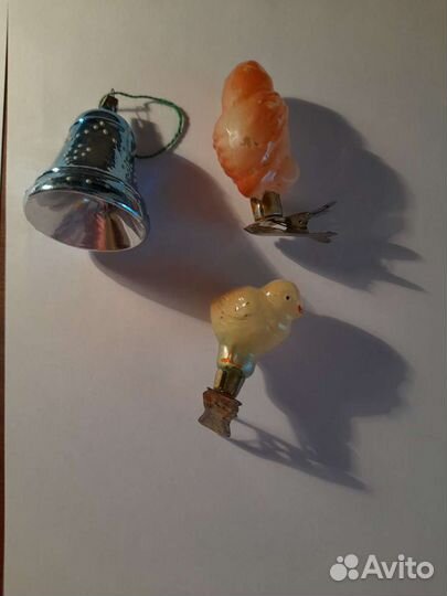 Елочные игрушки на прищепке. СССР