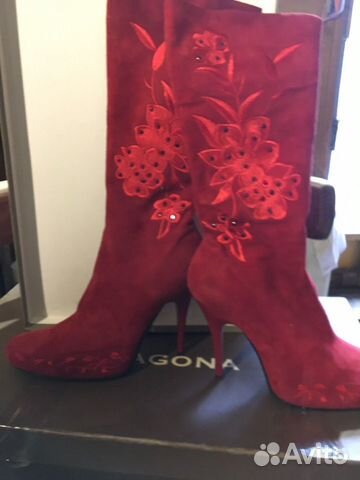 Сапоги женские демисезонные, натуральная кожа(замш