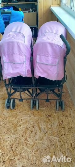 Прогулочная коляска трость для двойни