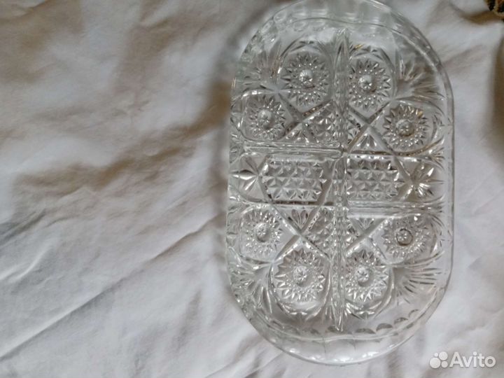 Хрустальная менажница из СССР