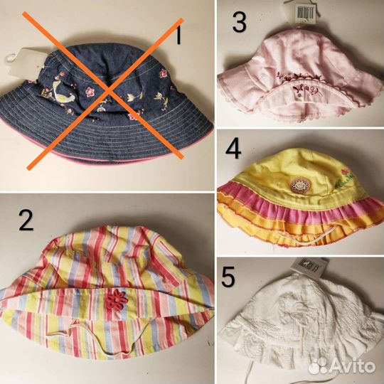 Панамы для девочек новые размеры 43-56