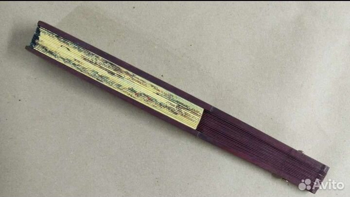 Веер новый 23 см, шёлк, Китай