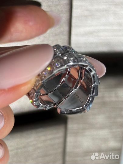 Кольцо bulgari serpenti 17 размер с бриллиантам