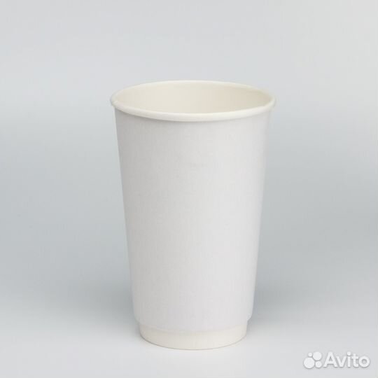 Стакан картонный 400мл 2-сл. белый 