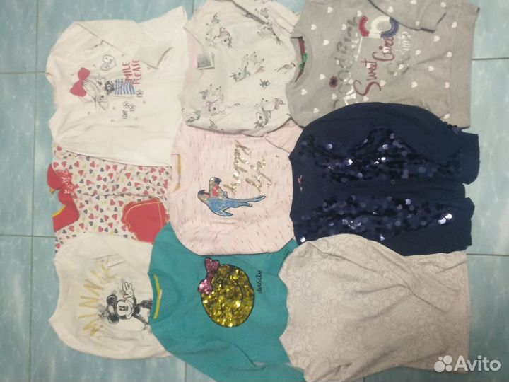 Большой пакет вещей для девочки 104-110