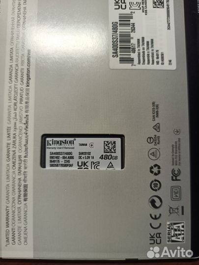 SSD 480 GB Kingston A400