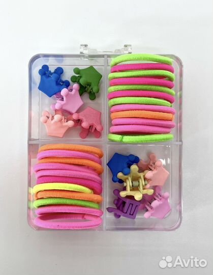 Набор резинок и заколок для волос