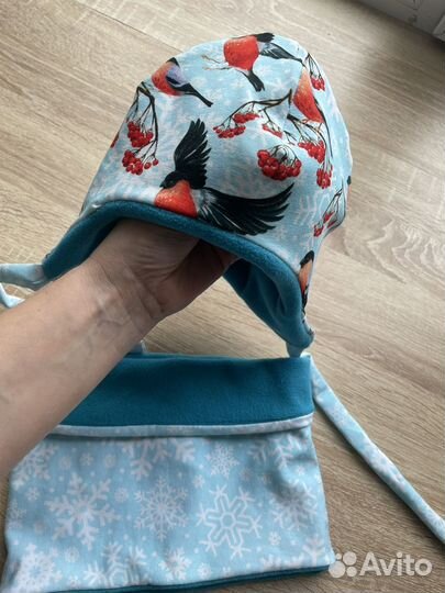 Детская Шапка снуд набор